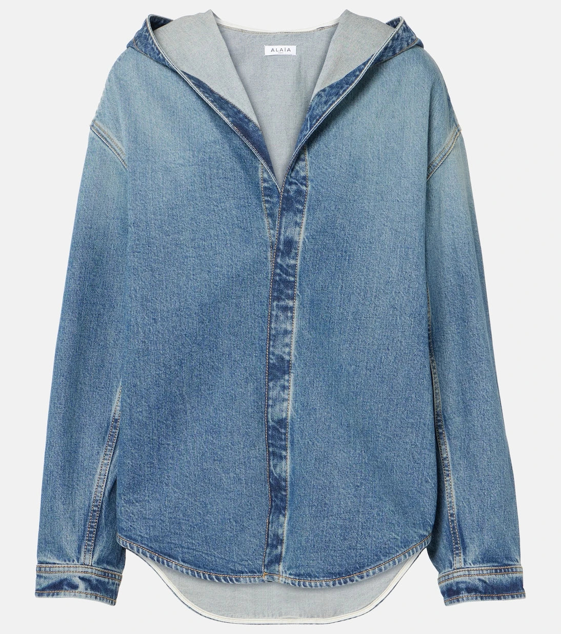 Alaïa - Hooded denim shirt