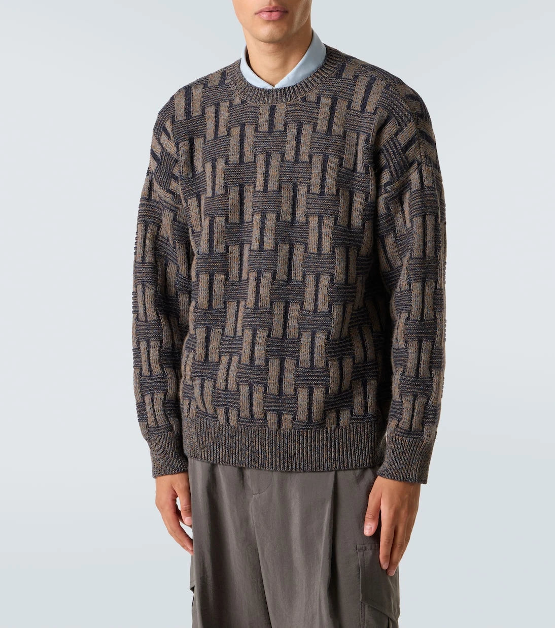 Giorgio Armani - Basketweave-knit camel hair sweater