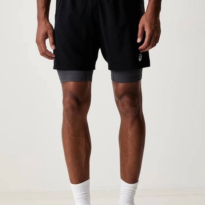 Asics erkek spor kısa şort ROAD 2-N-1 7IN SHORT