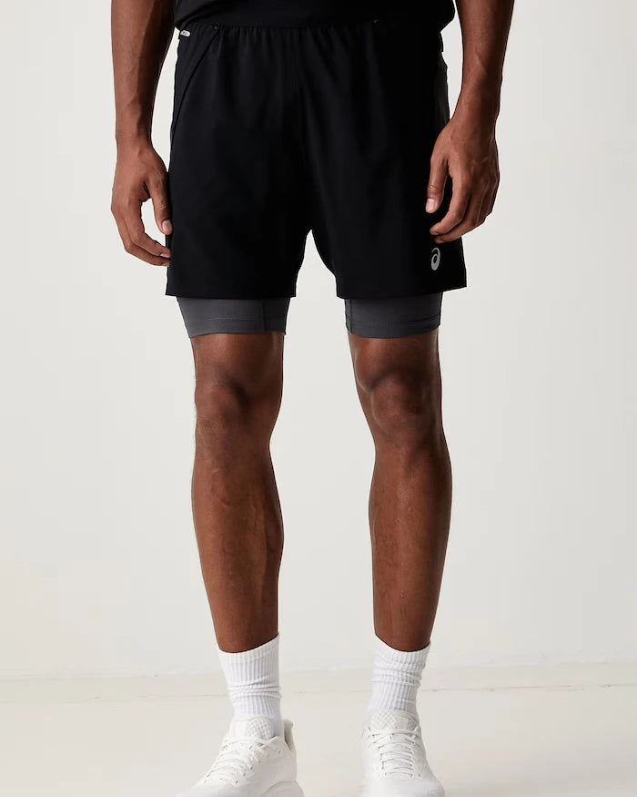 Asics erkek spor kısa şort ROAD 2-N-1 7IN SHORT