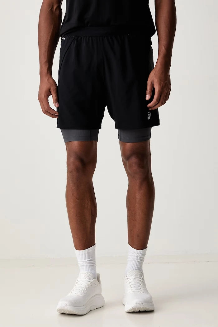 Asics erkek spor kısa şort ROAD 2-N-1 7IN SHORT