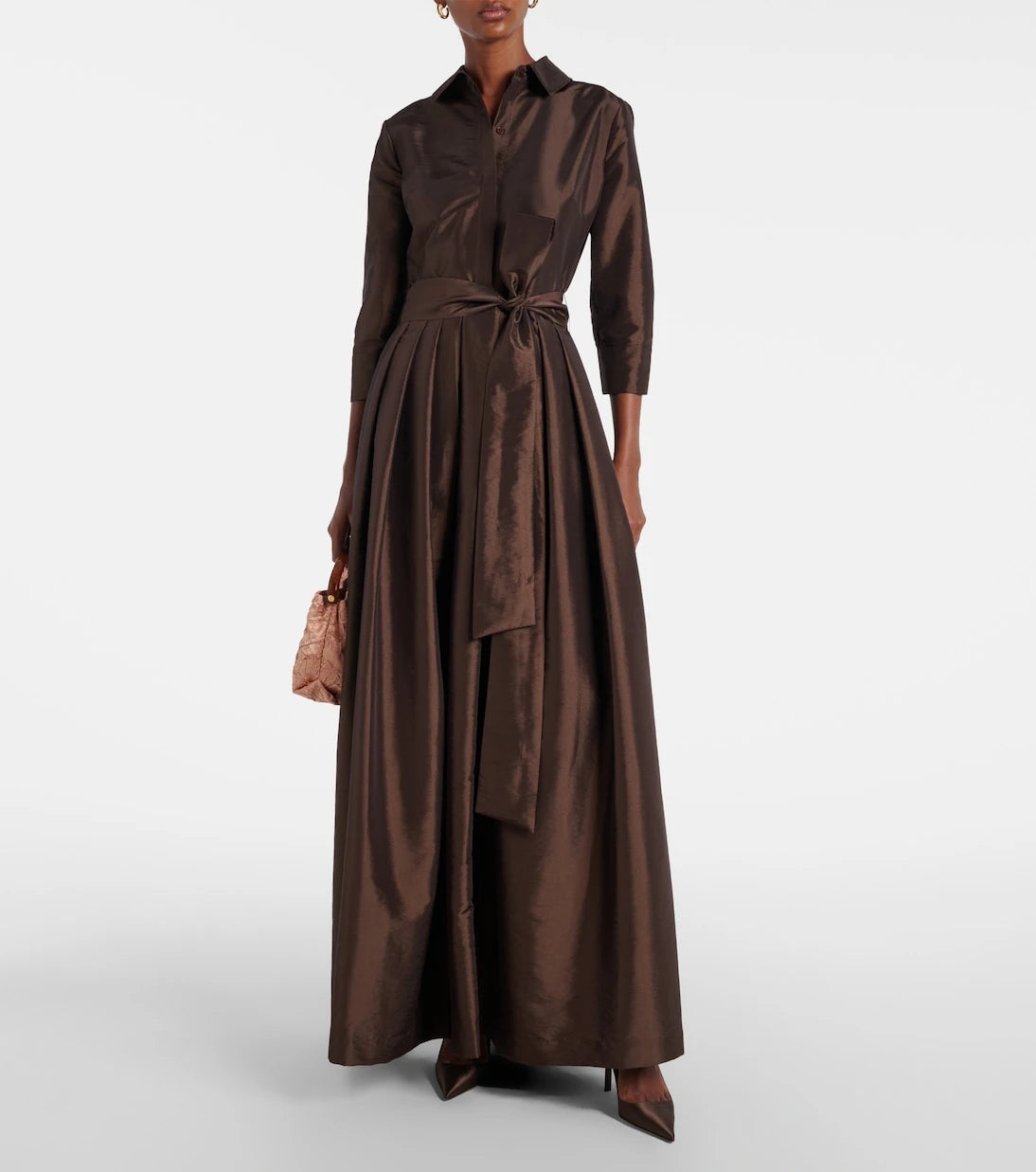 Simkhai - Julip belted taffetta gown