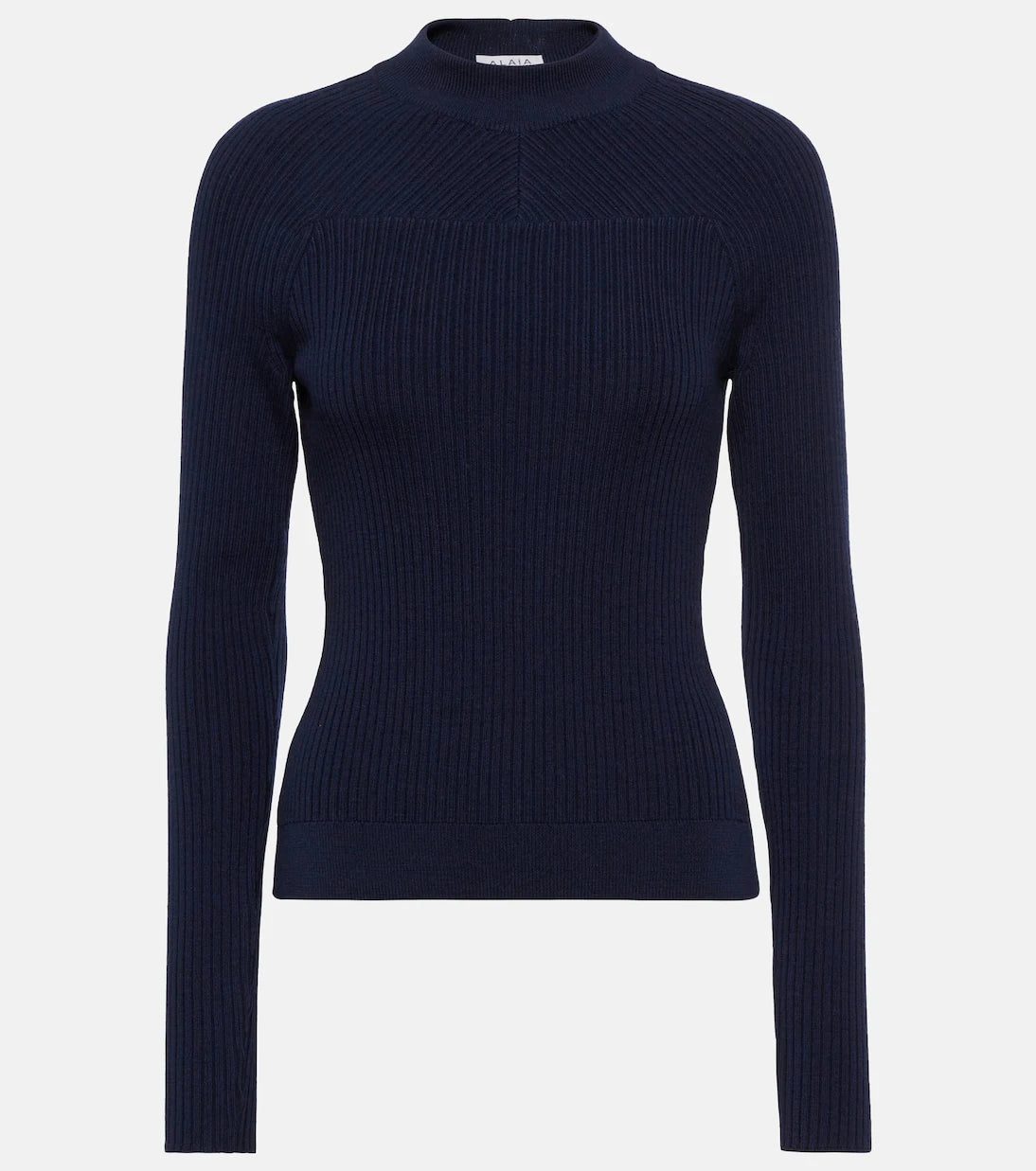 Alaïa - Ribbed-knit wool-blend top