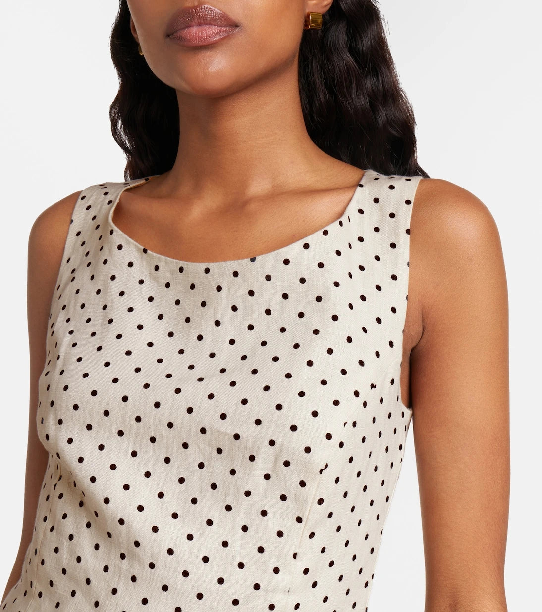 Faithfull - Iria polka-dot linen top