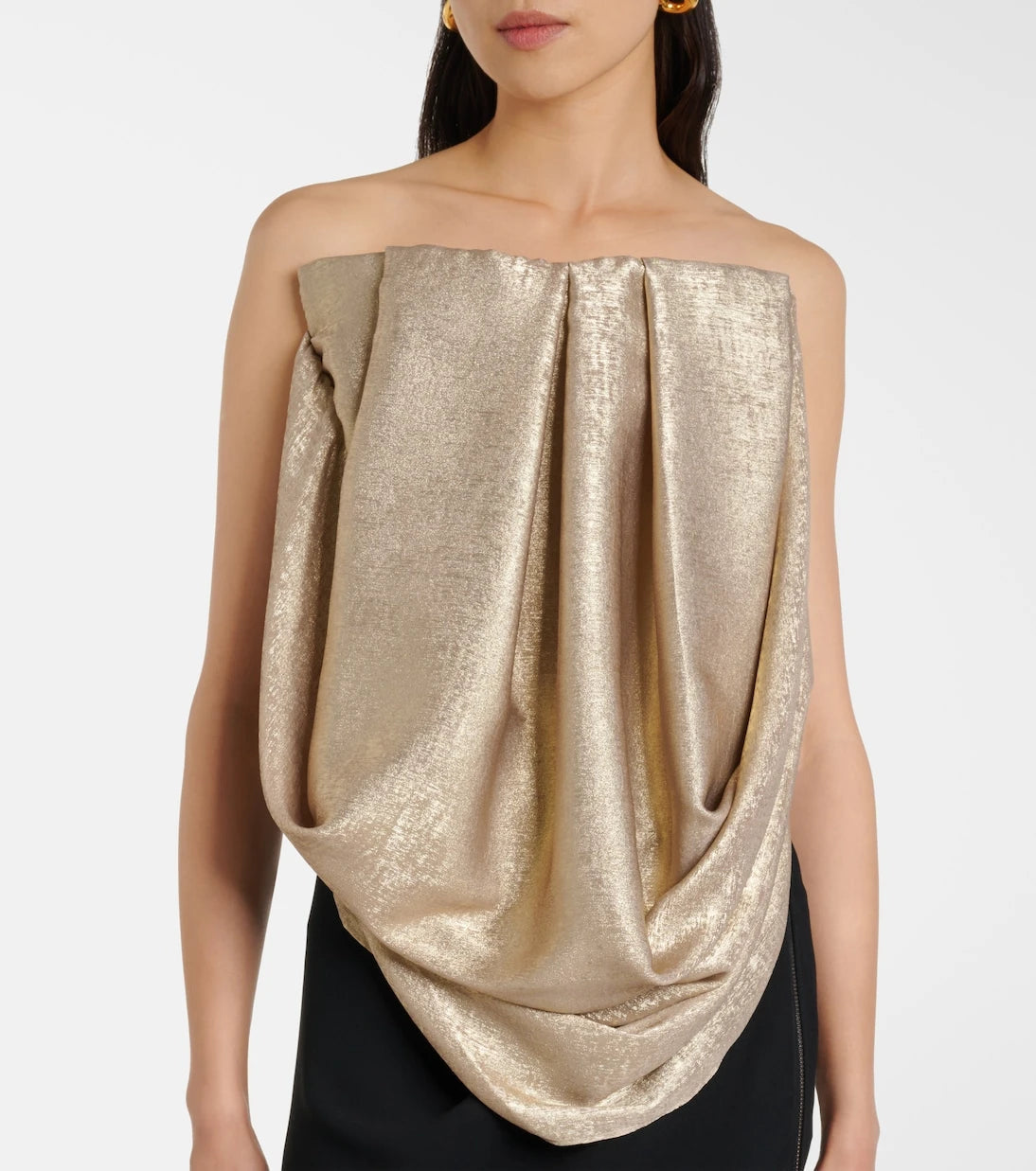 Maticevski - Zeal draped lamé top