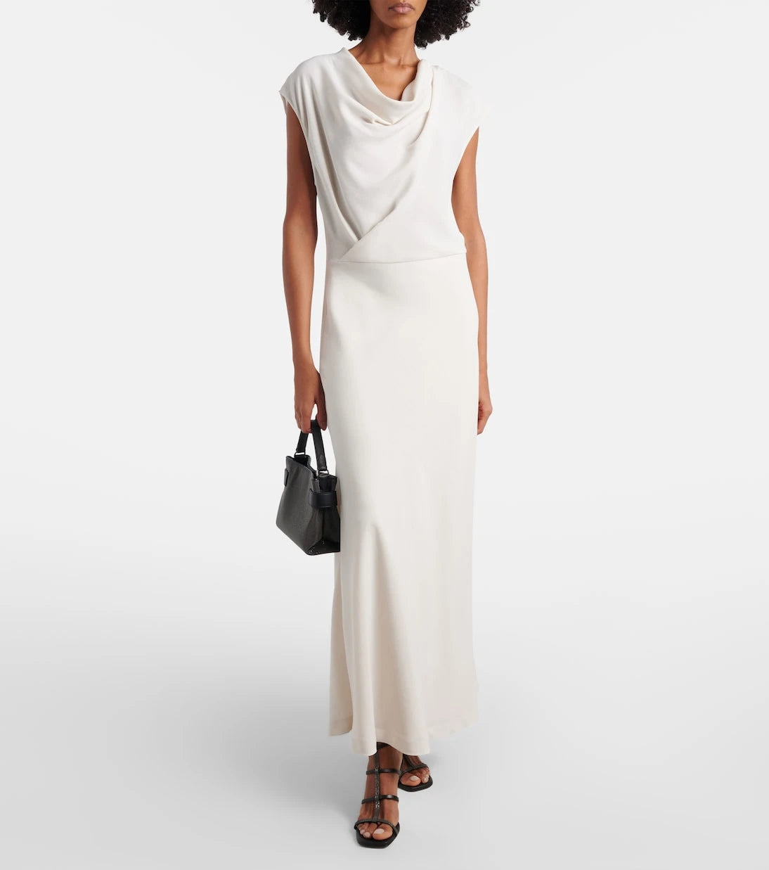 Brunello Cucinelli - Draped wool-blend maxi dress