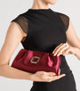 Malone Souliers Red Satin Vittoria Soft Clutch Bag