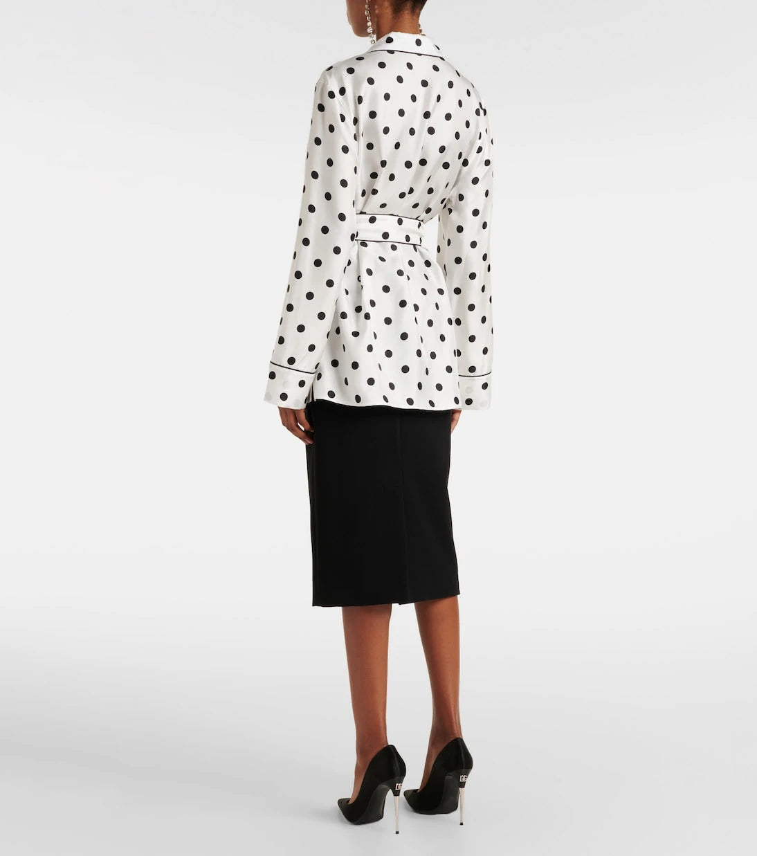 Dolce&Gabbana - Polka-dot silk twill pajama shirt