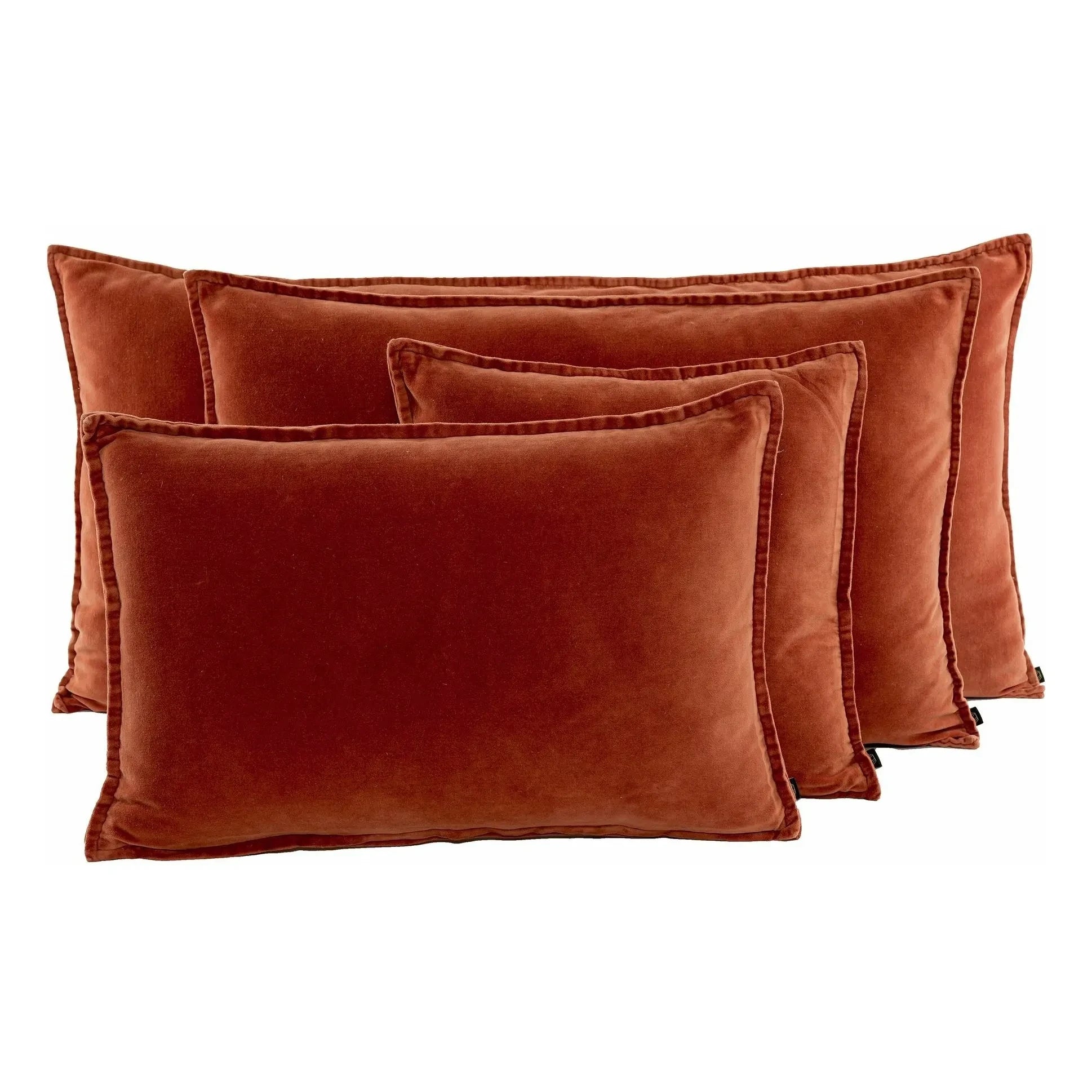 Haomy - Manhattan velvet cushion cover  | Brick red