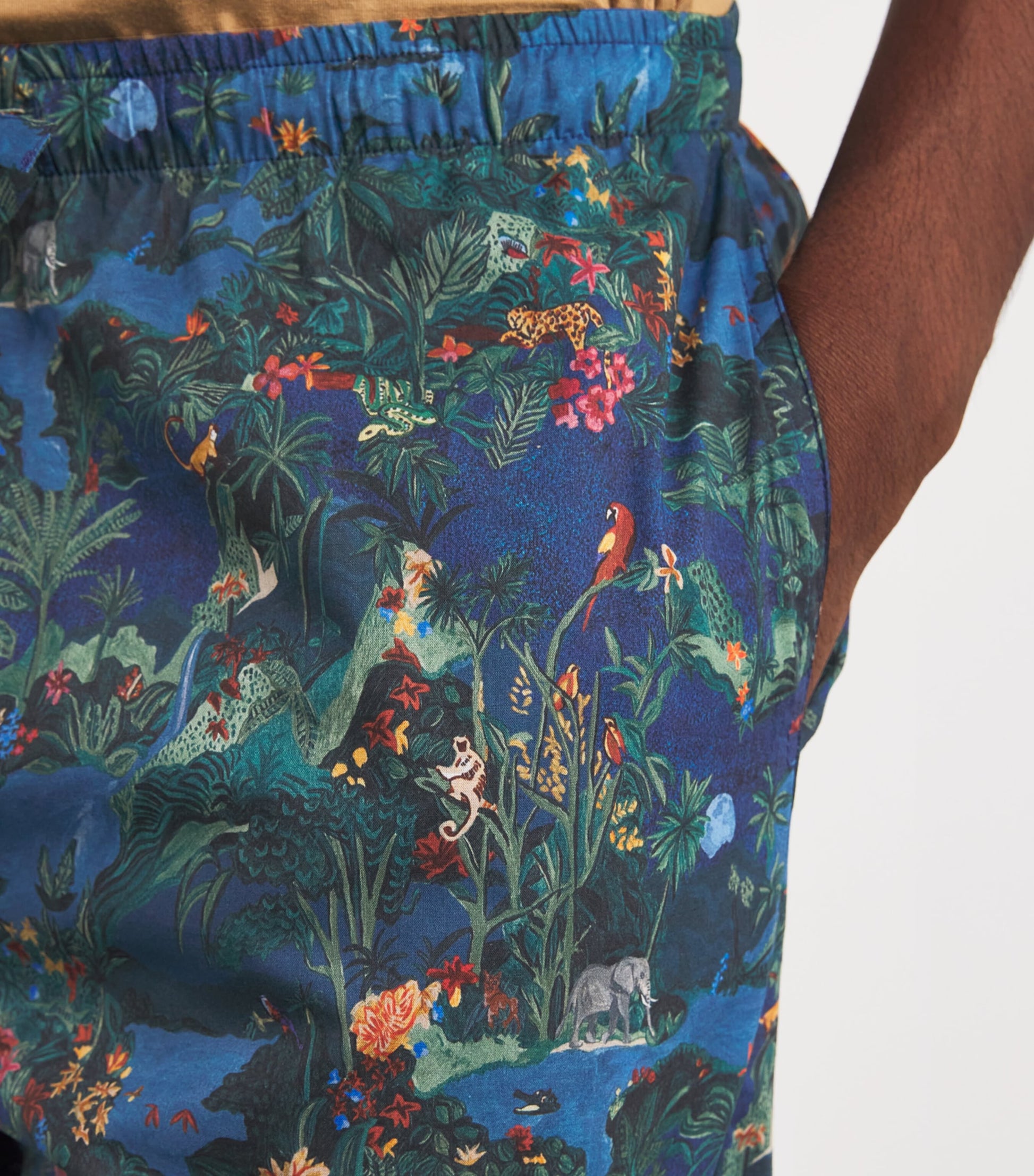 Cotton Jungle Print Lounge Trousers MULTI-COLOURED