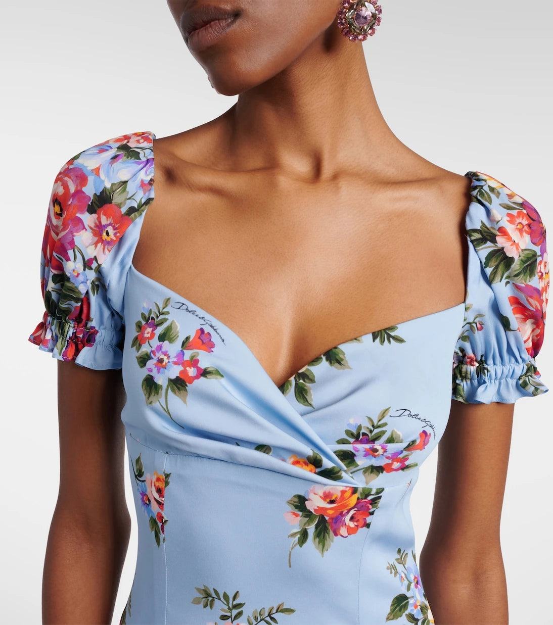 Dolce&Gabbana - Floral silk-blend midi dress