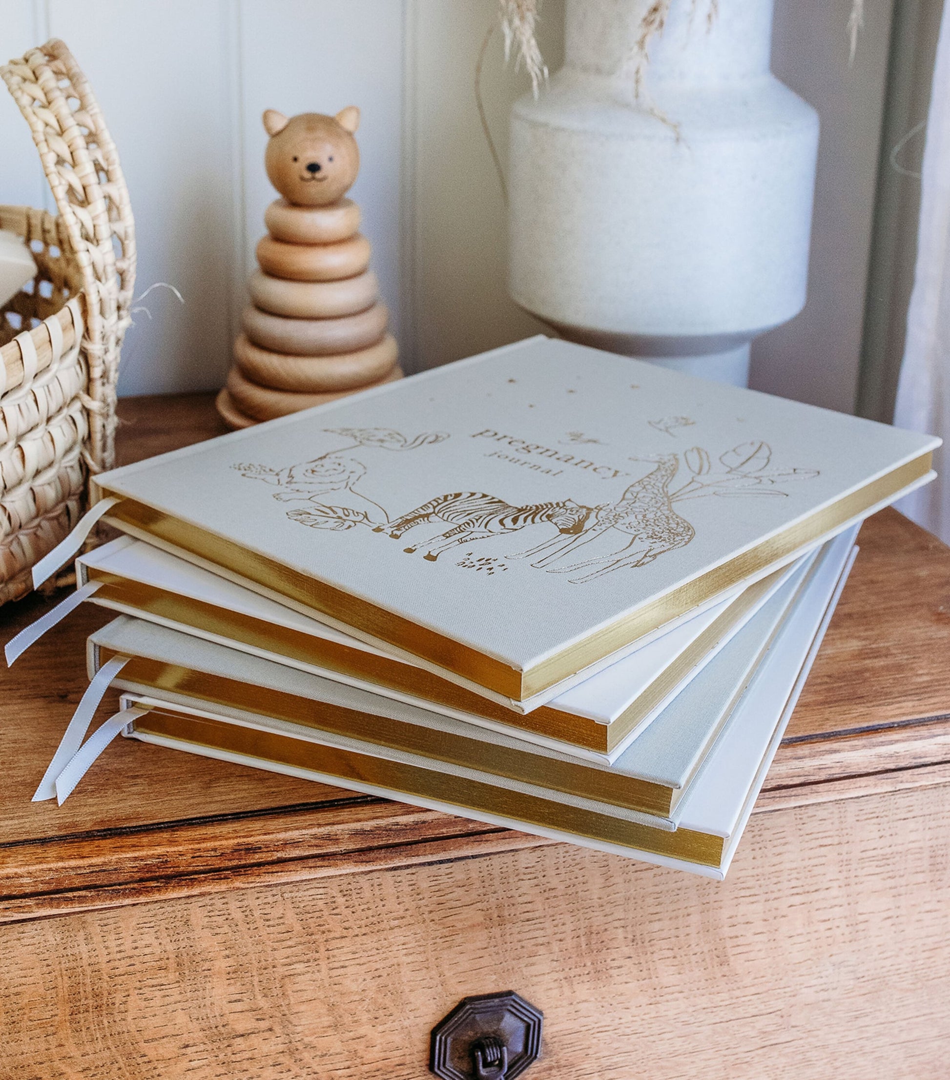 Blush and Gold Safari My Pregnancy Journal