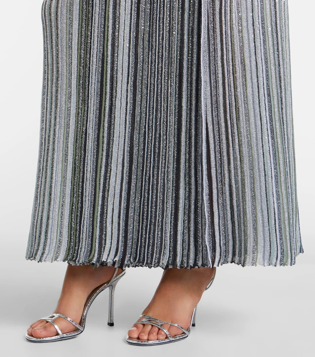 Missoni - Striped lamé maxi dress