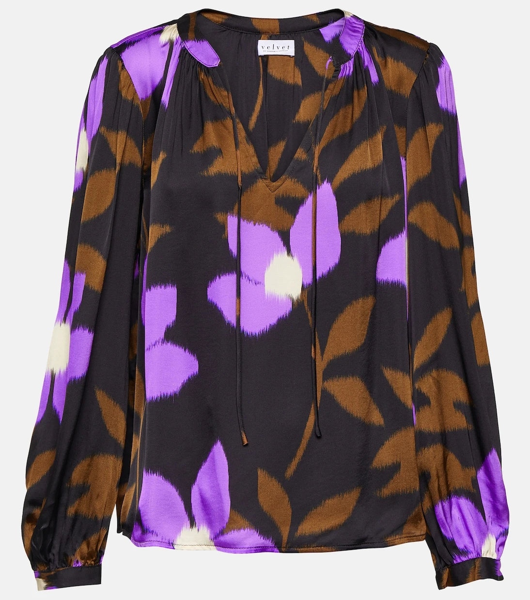 Velvet - Isa printed satin top