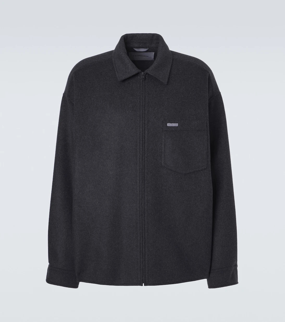 Balenciaga - Wool-blend zip-up overshirt
