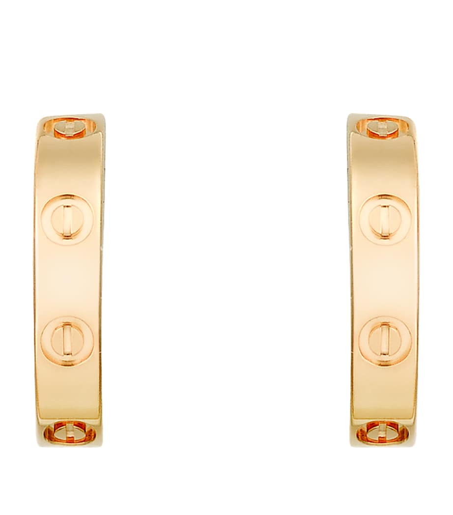 Yellow Gold LOVE Hoop Earrings