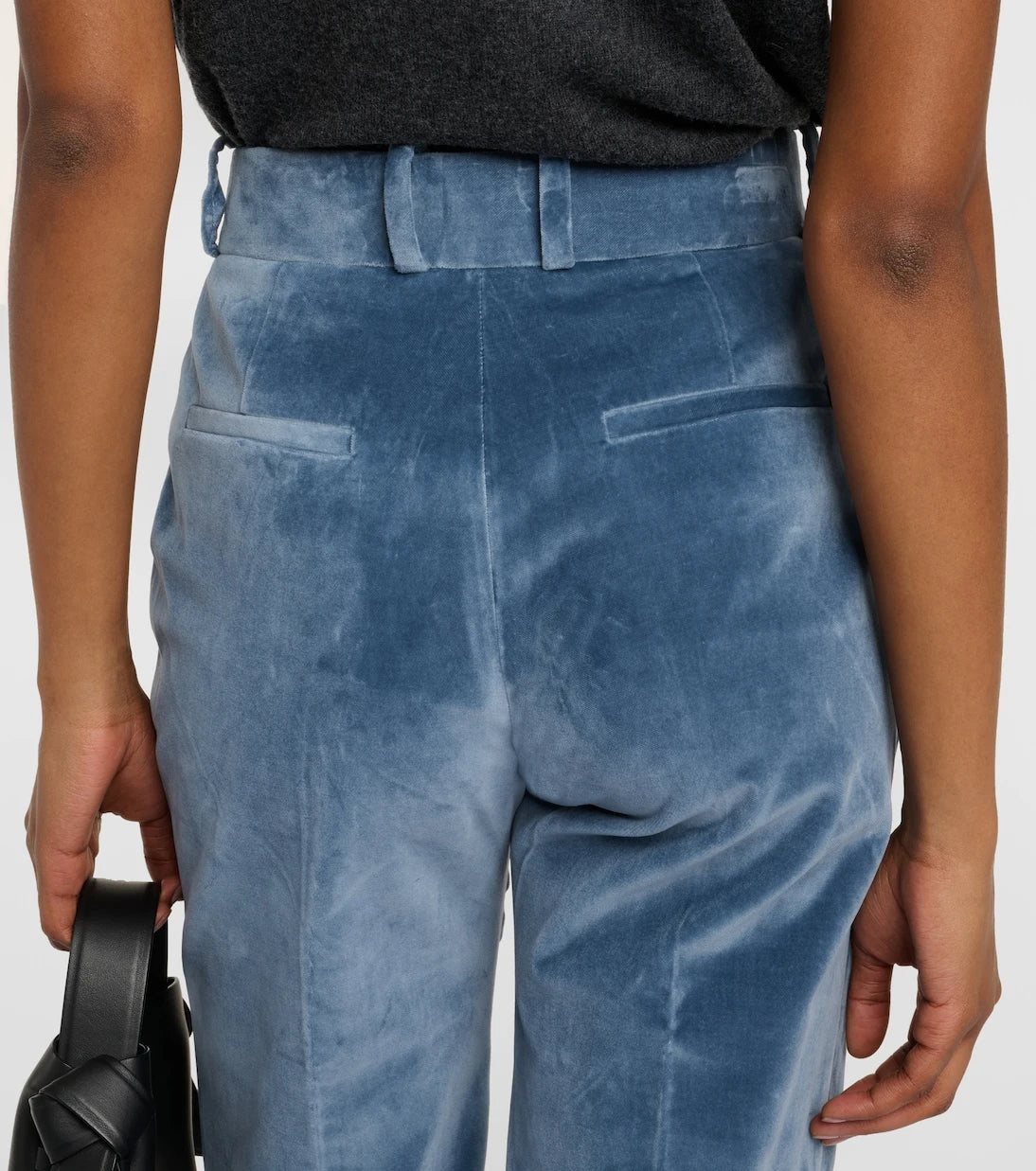 Frame - The Slim Stacked velvet pants