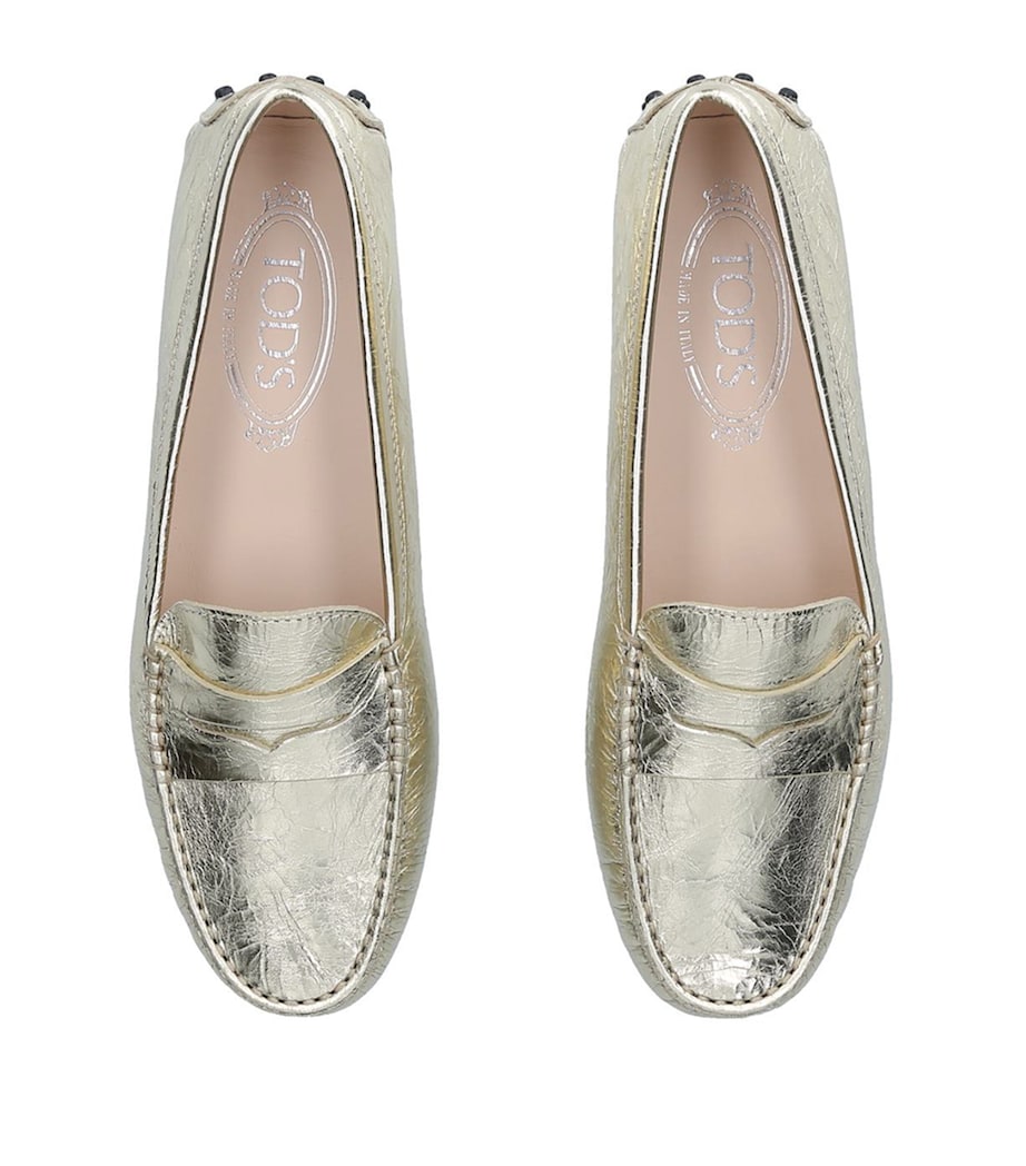 Tod's Gold Leather Gommino Driving Shoes