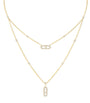 Yellow Gold and Diamond Move Uno Necklace
