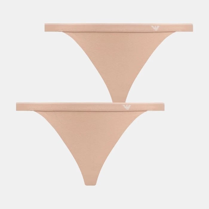 Emporio Armani Underwear kadın pamuklu elastan külot 2'li