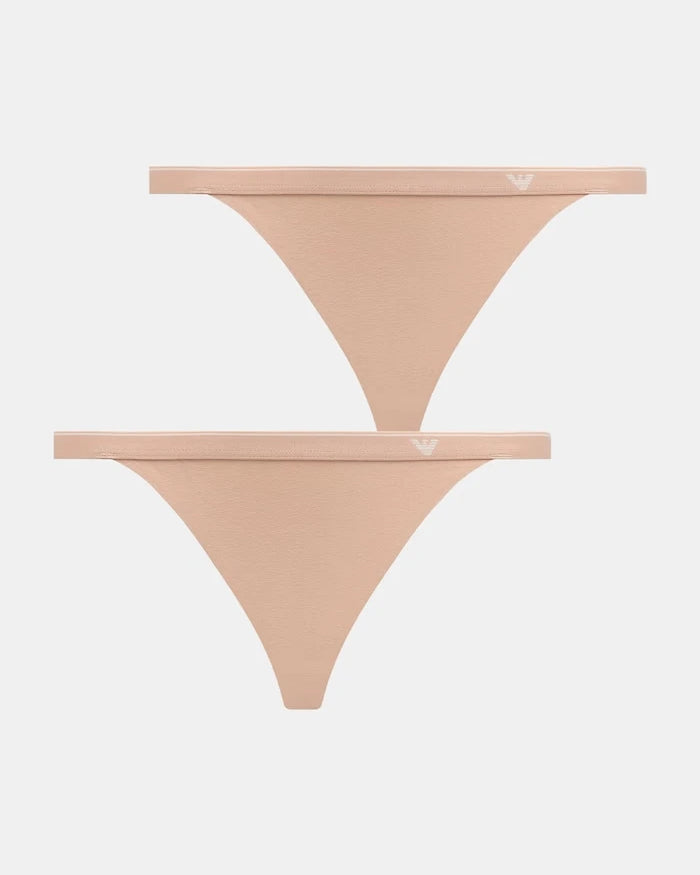 Emporio Armani Underwear kadın pamuklu elastan külot 2'li