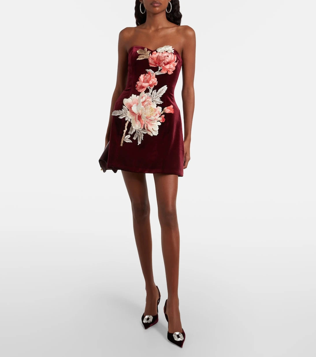 Amina Muaddi - Camelia 90 velvet slingback pumps