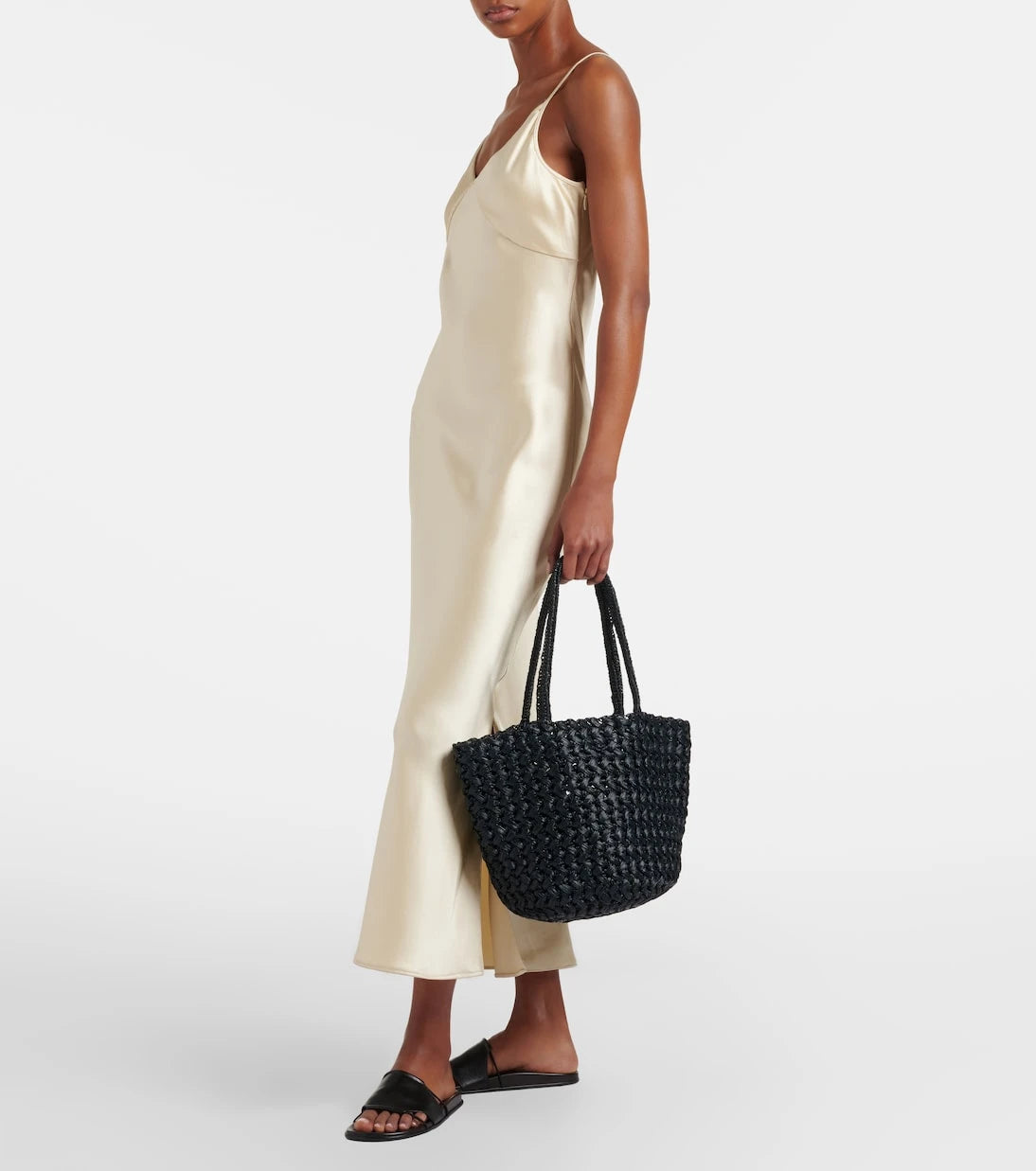 The Row - Estelle 2 Medium raffia tote bag