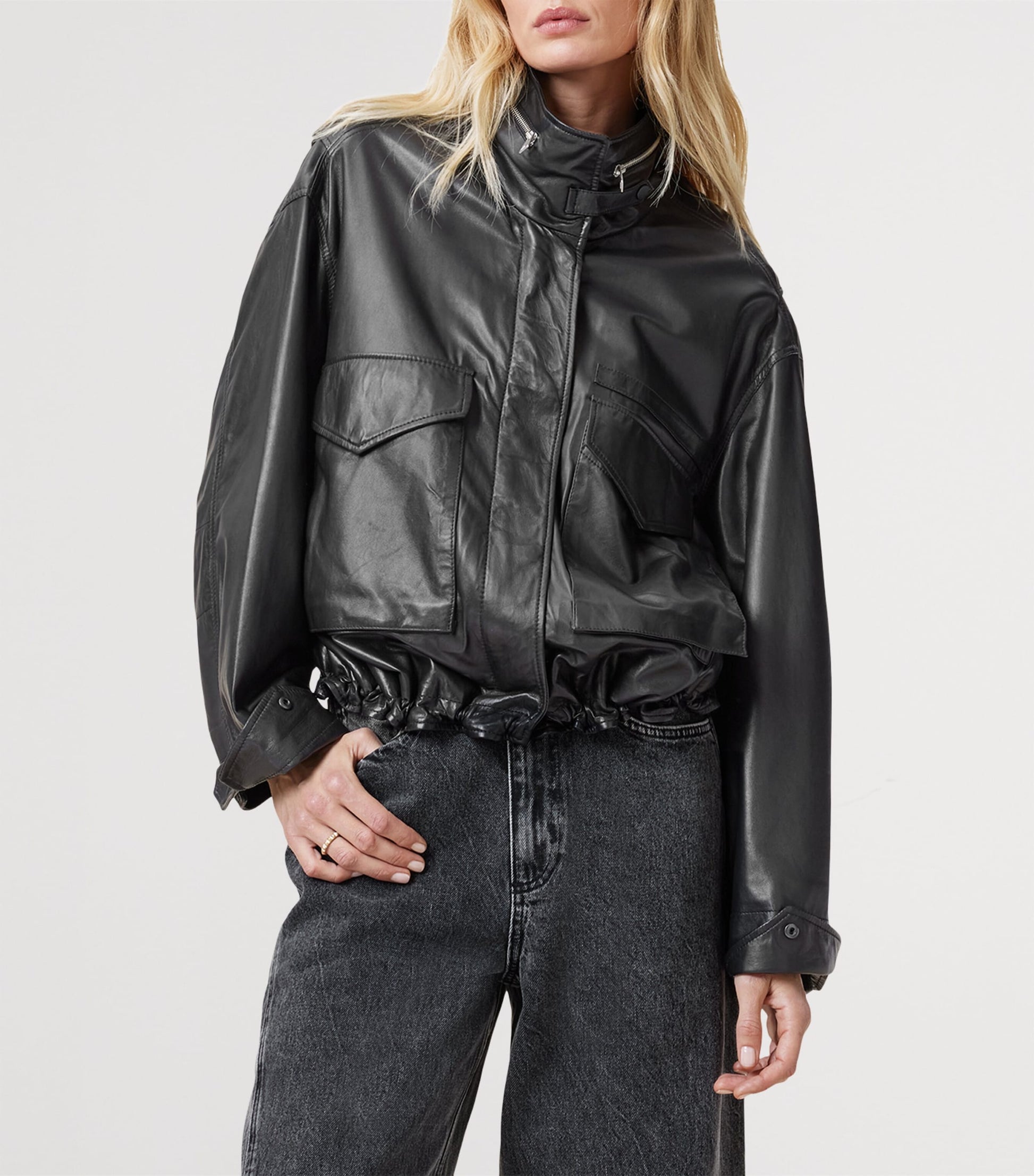 Black Clay Leather Jacket