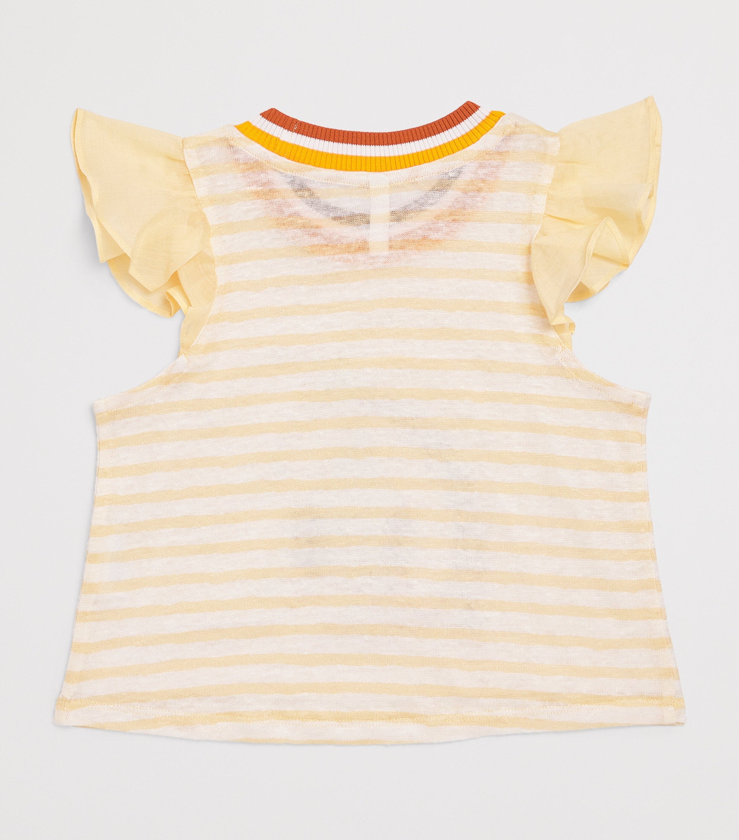 Zimmermann Kids Linen Appliqué Cascadian Frill T-Shirt (12-24 Months)