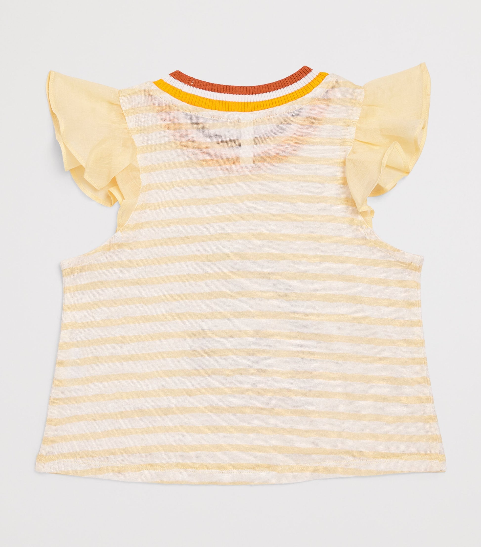 Zimmermann Kids Linen Appliqué Cascadian Frill T-Shirt (12-24 Months)