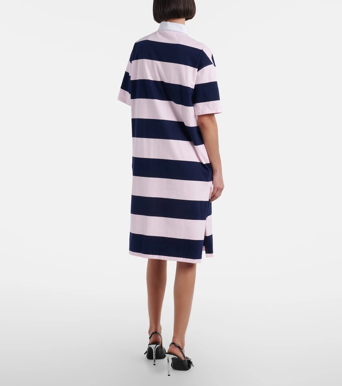 Coperni - Striped cotton polo dress
