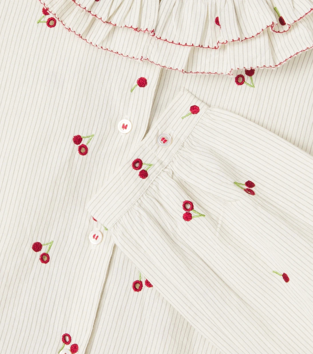 Bonpoint - Jaffa embroidered ruffled cotton blouse
