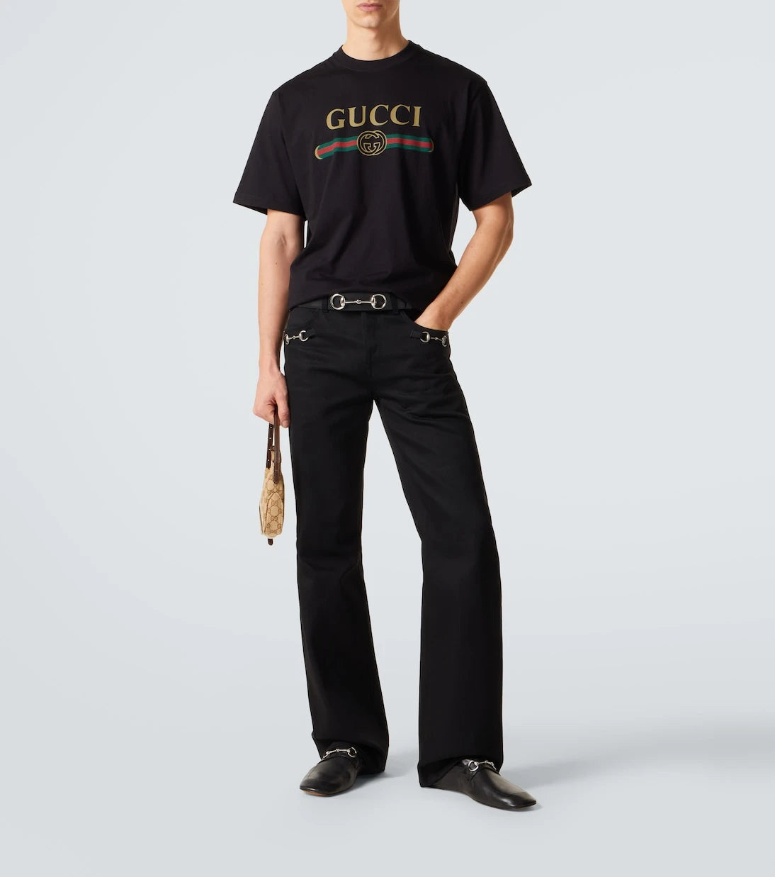Gucci - Logo cotton and silk jersey T-shirt