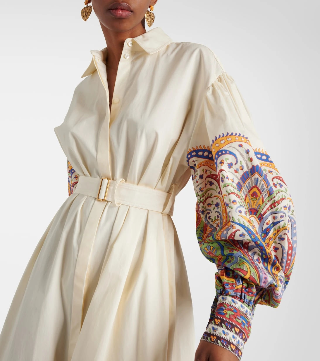 Etro - Paisley cotton poplin shirt dress