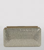Jimmy Choo Neutral Ellipse Glitter Clutch Bag
