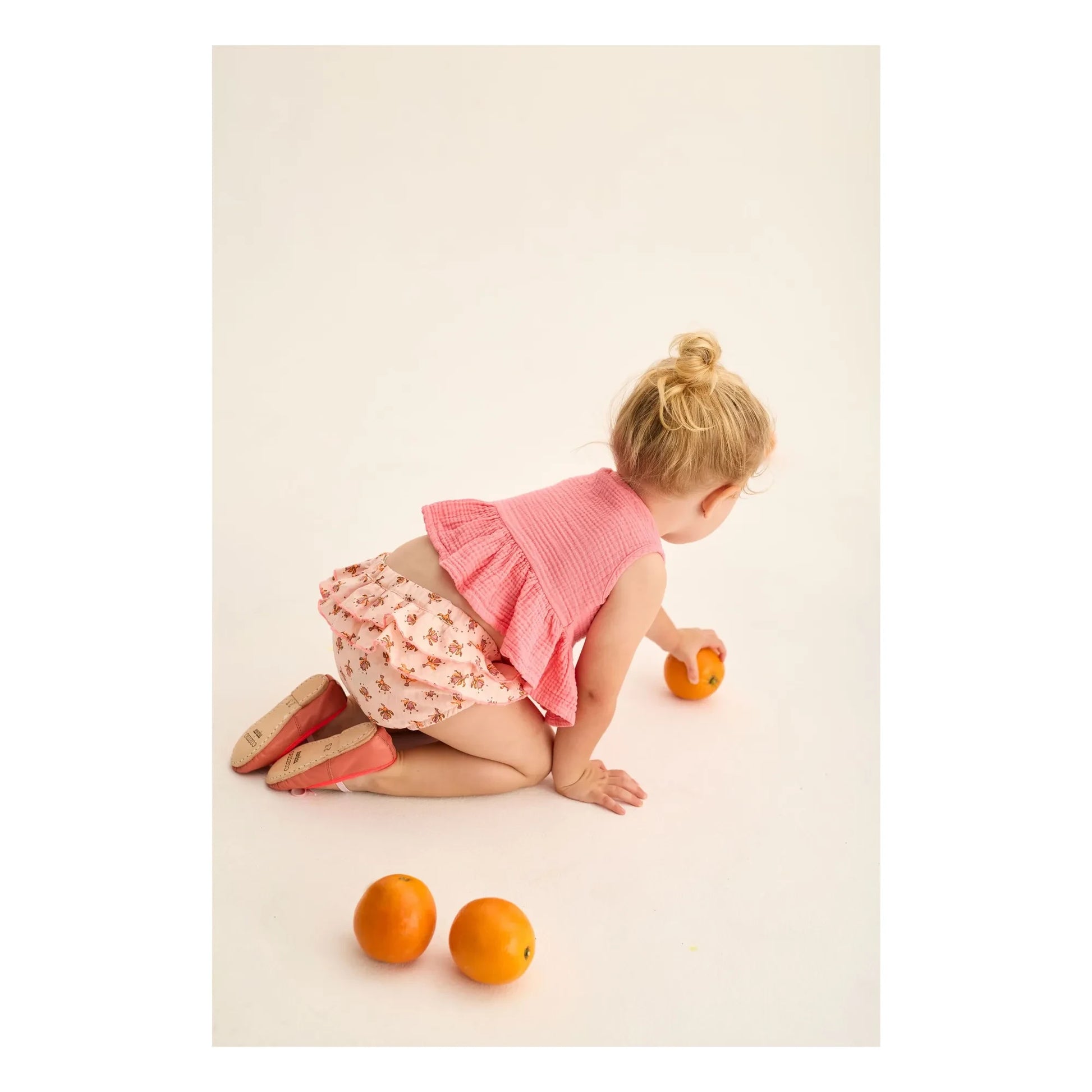 Cozmo - Posy Cotton Gauze Top | Candy pink