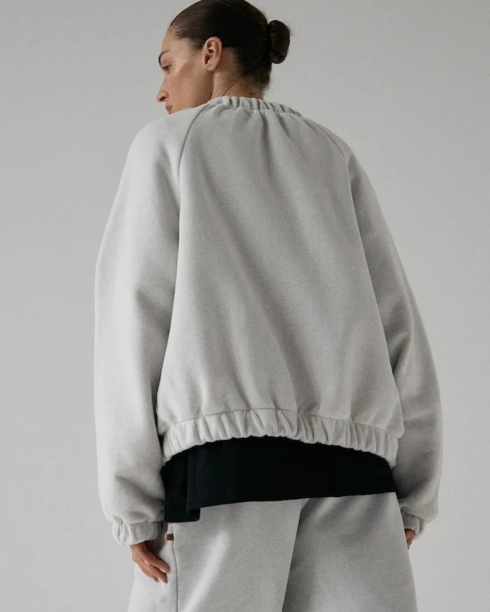 Muuv суичър с цип дамски с памук SMOOTH COTTON