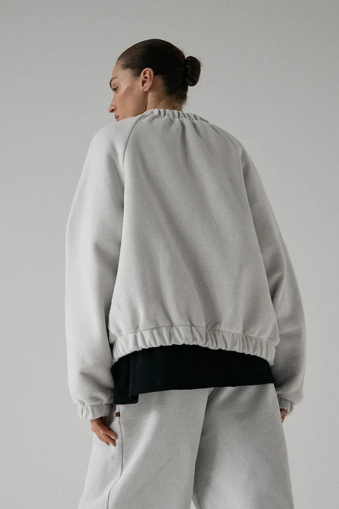 Muuv суичър с цип дамски с памук SMOOTH COTTON
