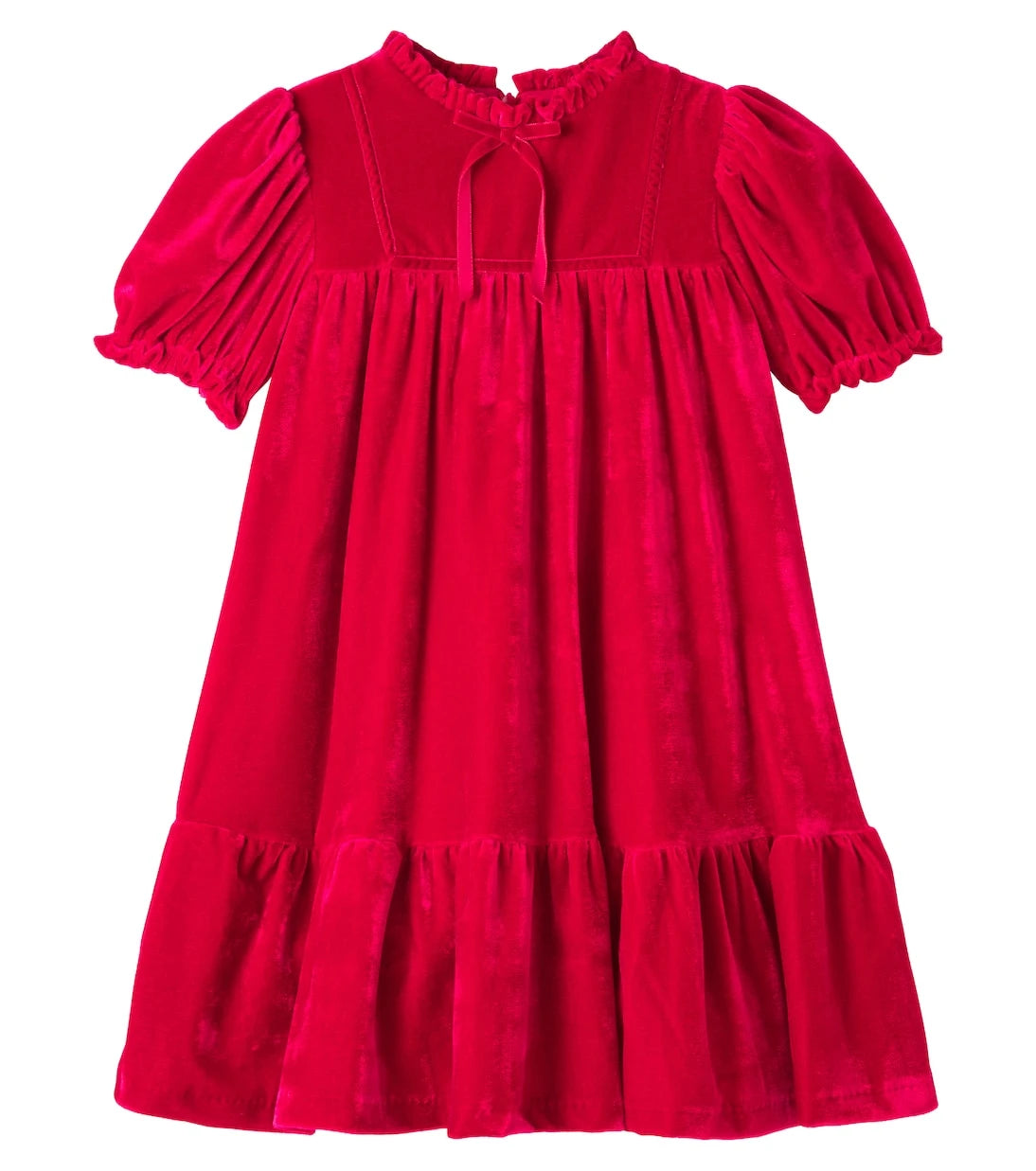 Patachou - Bow-detail gathered dress