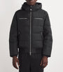 Moose Knuckles Black Down Cloud Bomber Puffer Jacket