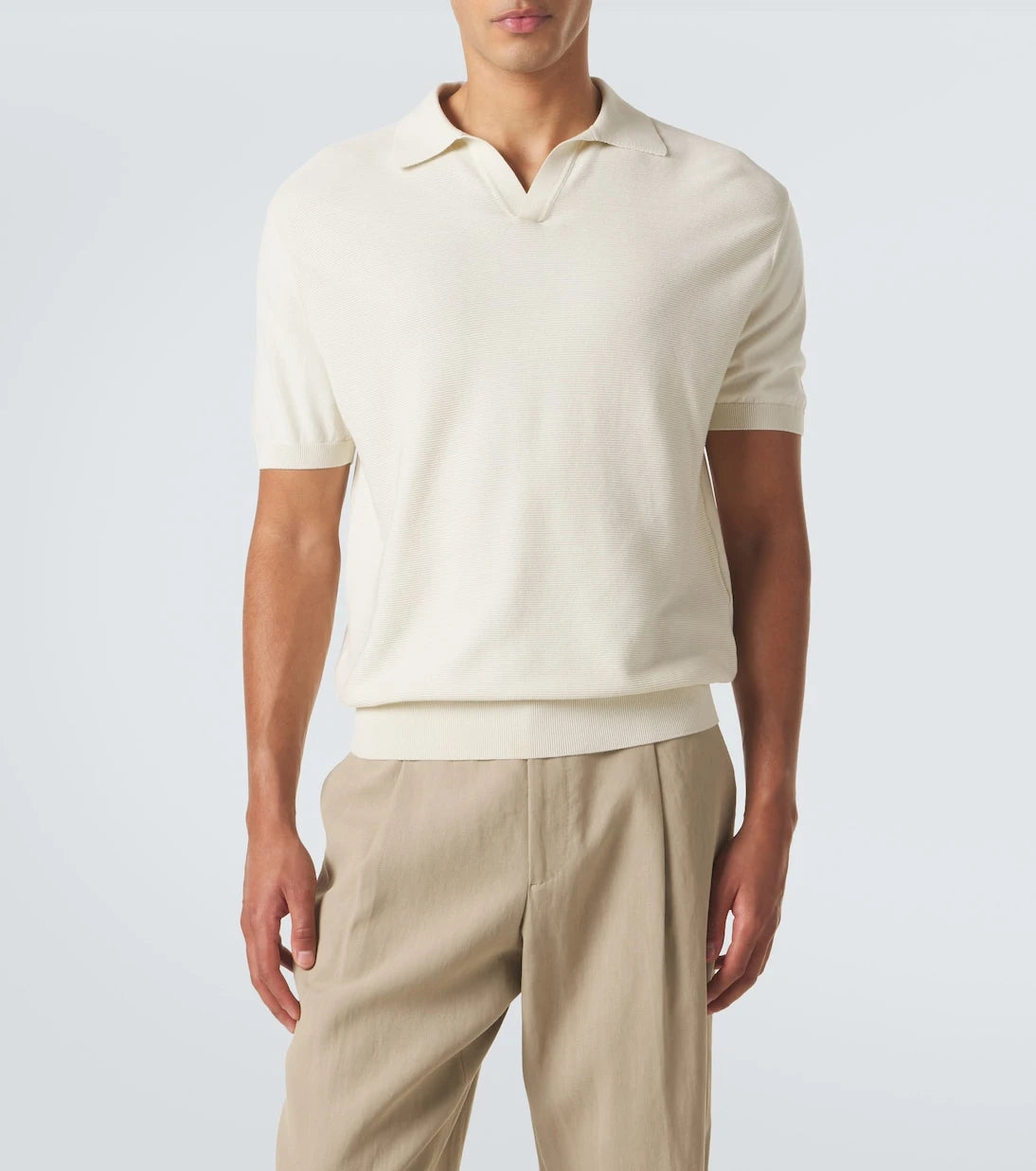 Canali - Cotton and silk polo shirt
