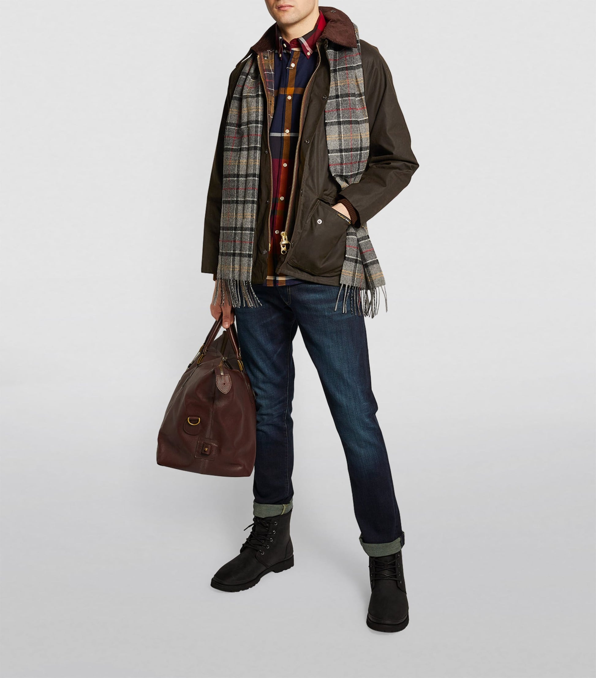 Barbour Green Waxed Bedale Jacket