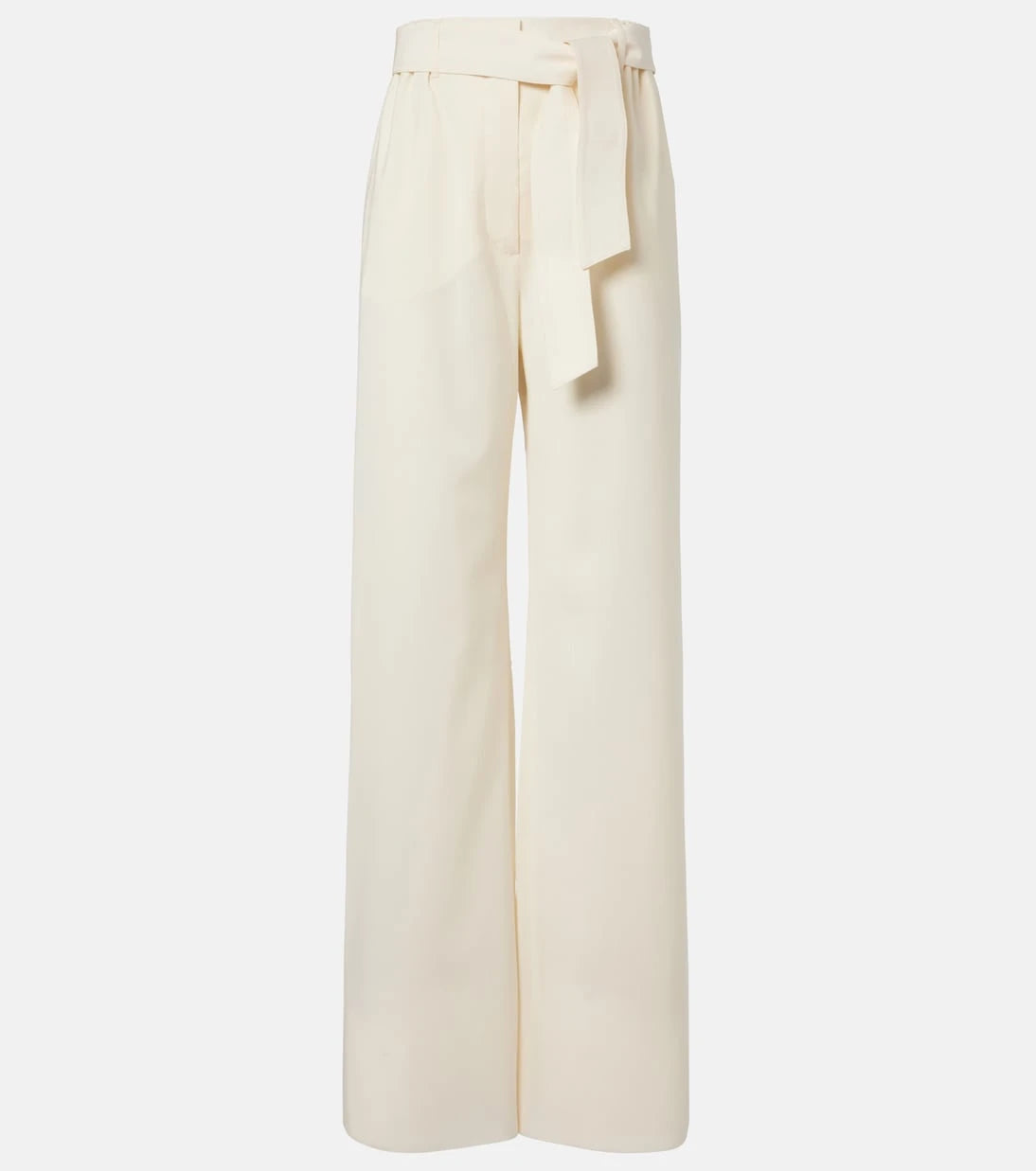 Max Mara - Belted virgin wool wide-leg pants