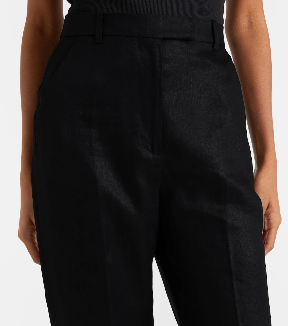 McQueen - High-rise wool flared pants