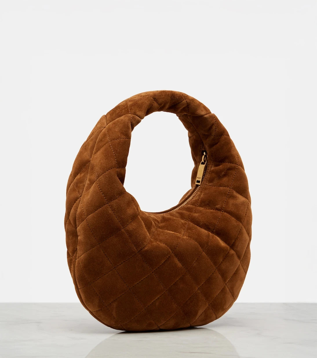 Saint Laurent - Icarino Mini quilted suede top-handle bag