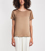 Max Mara Beige Satin Rebecca T-Shirt
