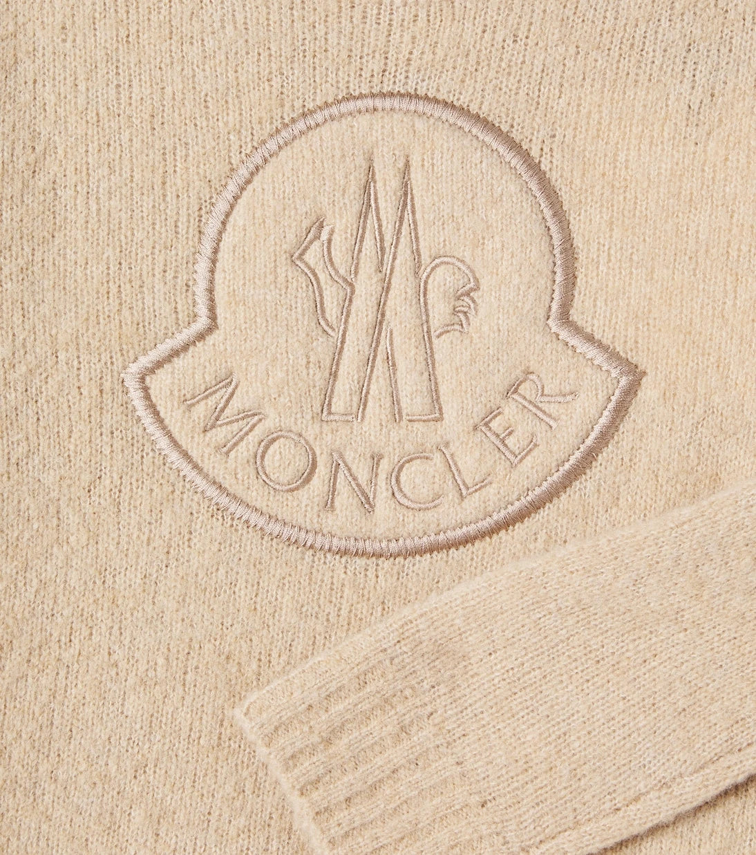 Moncler Enfant - سترة شعار صوفية مخلوطة