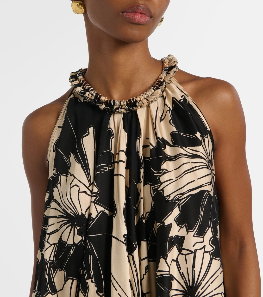 Poupette St Barth - Cleo floral halterneck minidress
