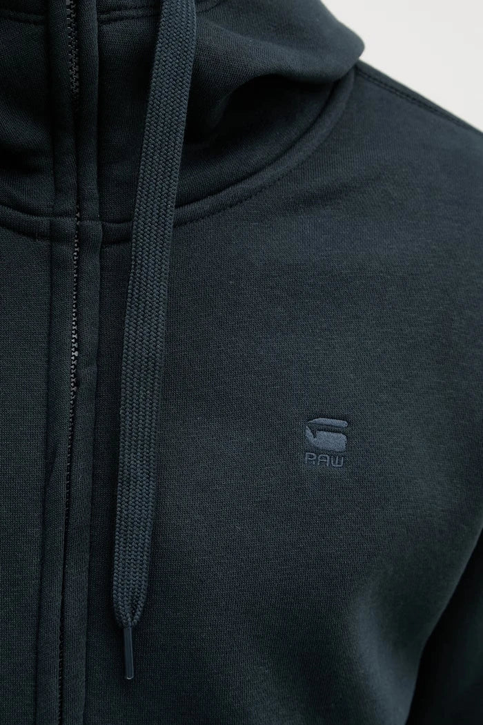 G-Star Erkek Pamuklu Fermuarlı Kapüşonlu Sweatshirt Premium Core