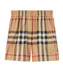 Burberry Beige Cotton Check Shorts